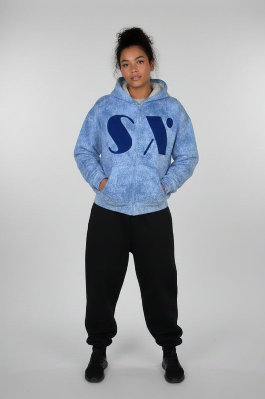 Blue Zip Hoodie